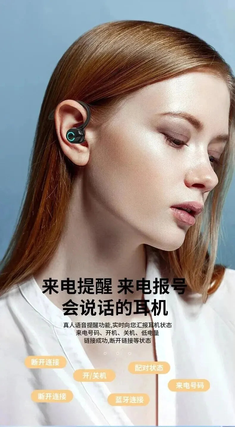 TWS Bluetooth 5.2 Ear Hook Wireless Earphone True Headphones Mini Handsfree Waterproof Sport Music Headset Single Right Earbuds