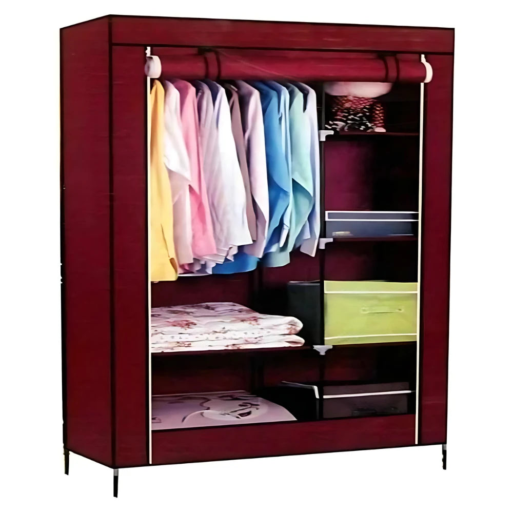 Guarda Roupa Organizador Armário Multiuso Compacto Arara Portatil Cabideiro Dobrável