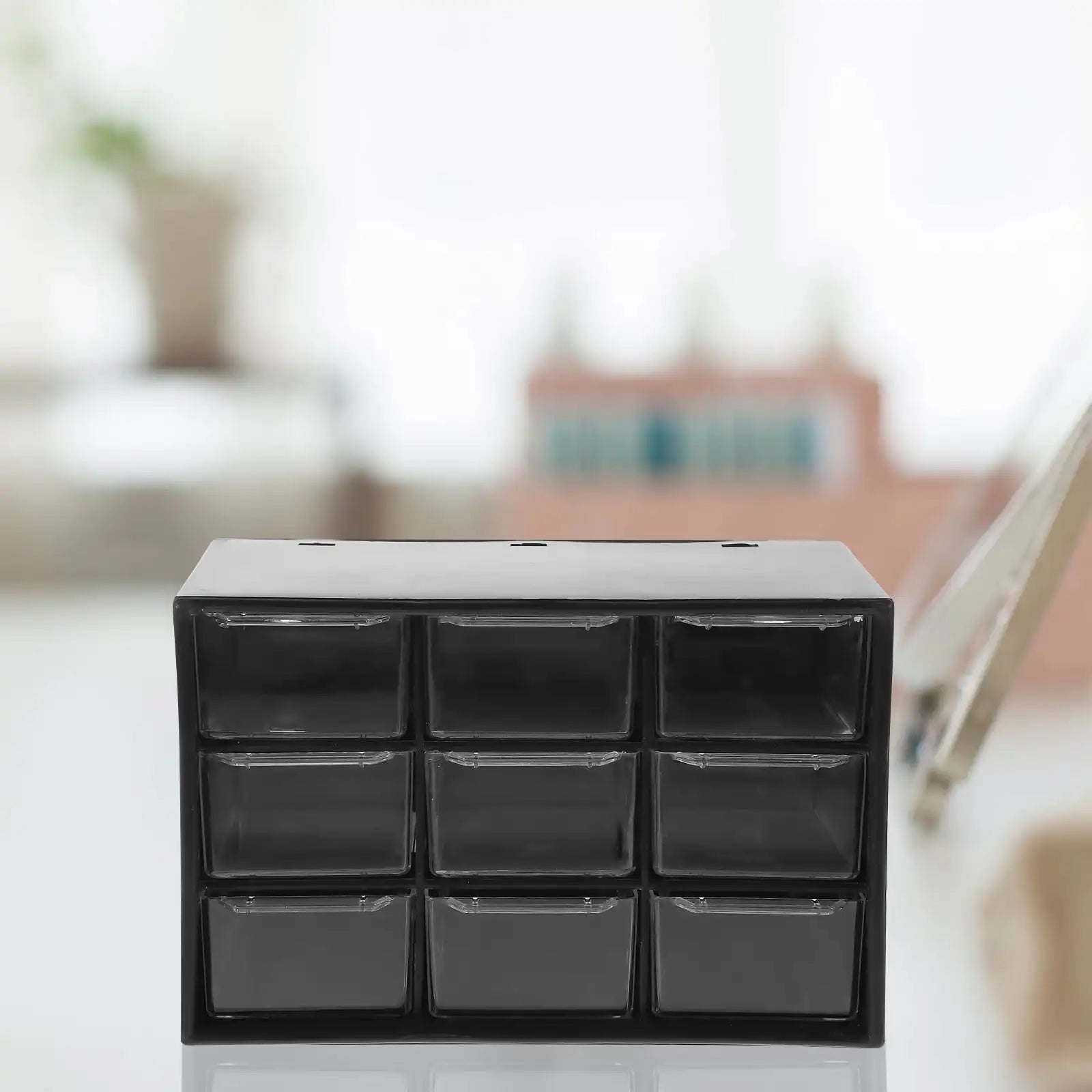 9 Drawers Multi-Purpose Organizer Drawer-Resistant Plastic Office Makeup Tools Kitchen Jewelry Door