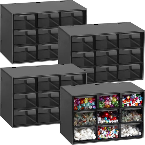 9 Drawers Multi-Purpose Organizer Drawer-Resistant Plastic Office Makeup Tools Kitchen Jewelry Door
