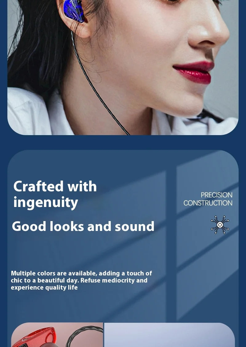 3.5mm Wired Headphones with Microphone Wired In ear Earphone HiFi Bass Stereo Gaming Sport Earphone Earbuds Earhook with Mic