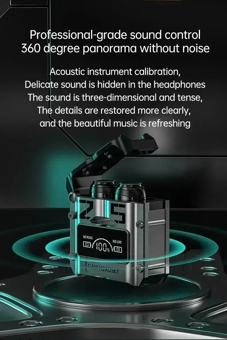 New Original M25 Bluetooth 5.3 TWS Wireless Headphones with LED Display Stereo Headset Touch Control Earbuds Noise Reduction