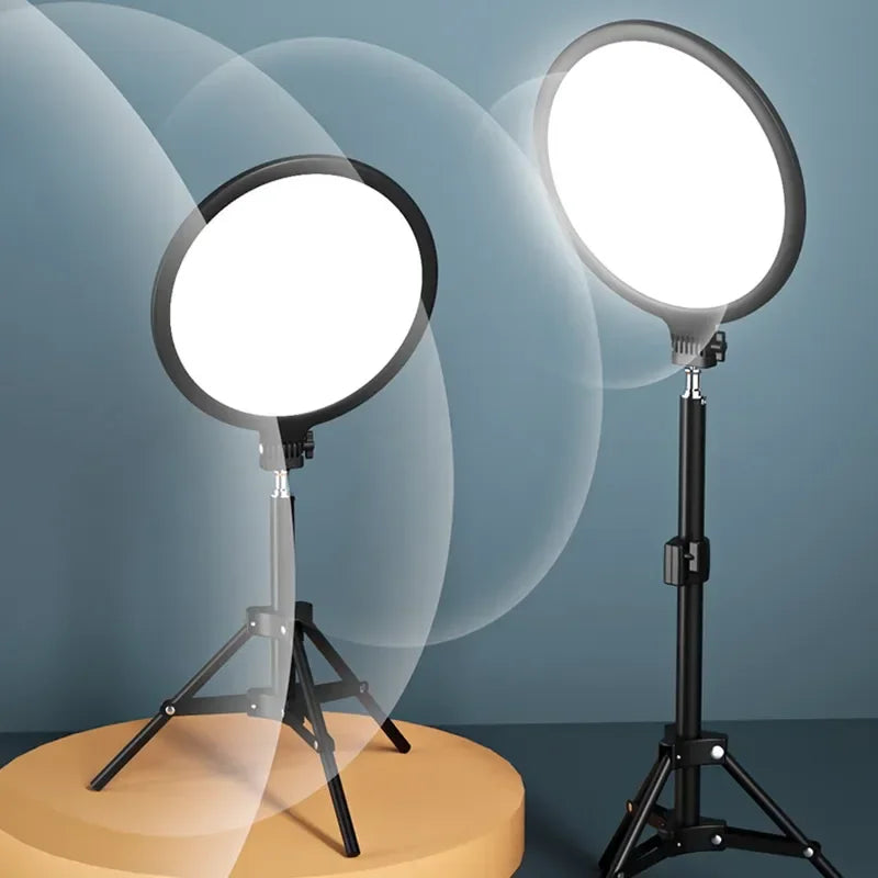 Painel de Luz LED SZKOSTON para Vídeos e Lives – Tripé Ajustável e Temperatura Bicolor