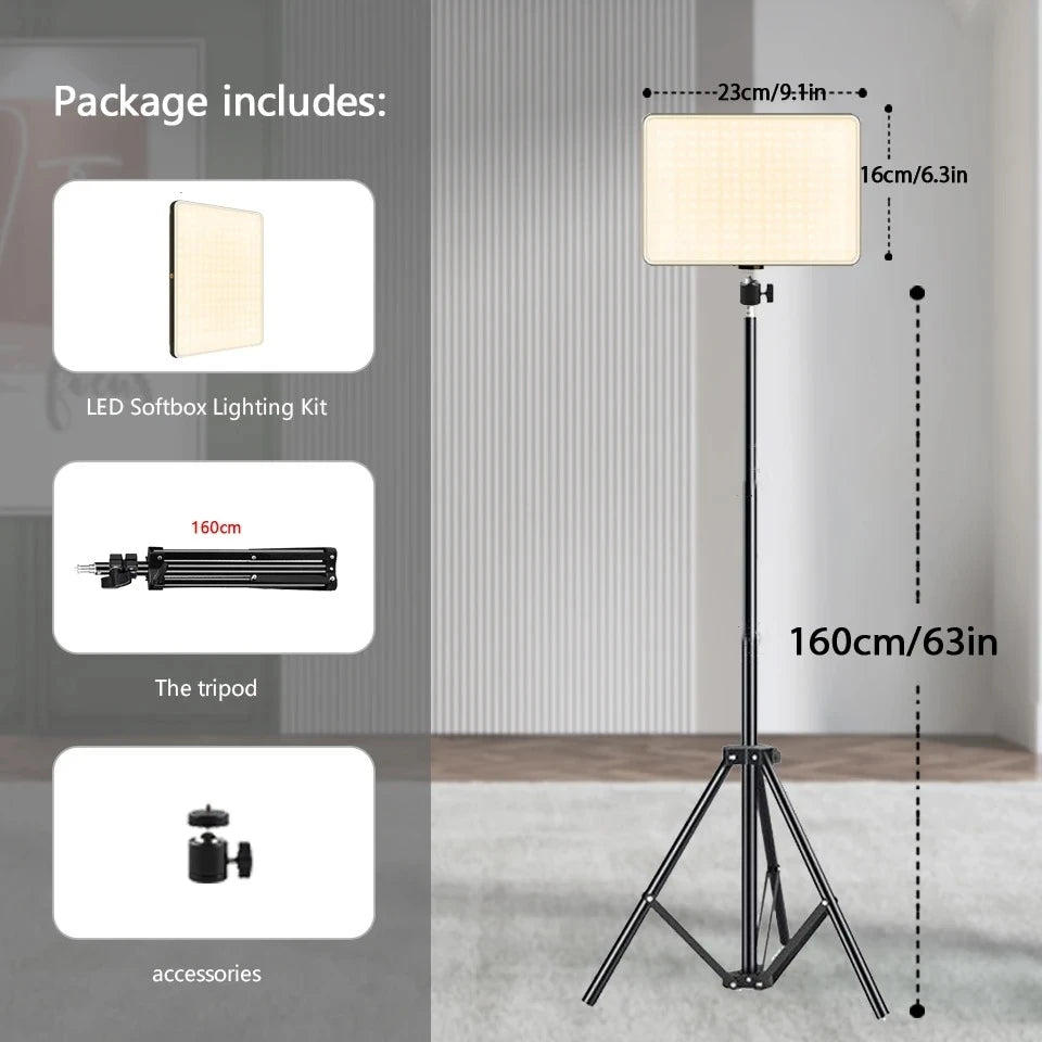 Ring Light LEAFILLIGHT 26/33cm com Tripé Ajustável e Controle – Ideal para Lives, Maquiagem e Estúdio