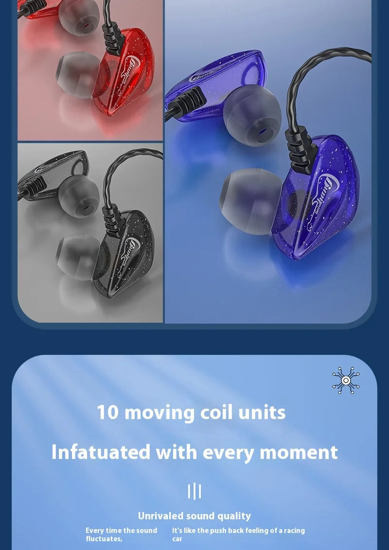 3.5mm Wired Headphones with Microphone Wired In ear Earphone HiFi Bass Stereo Gaming Sport Earphone Earbuds Earhook with Mic