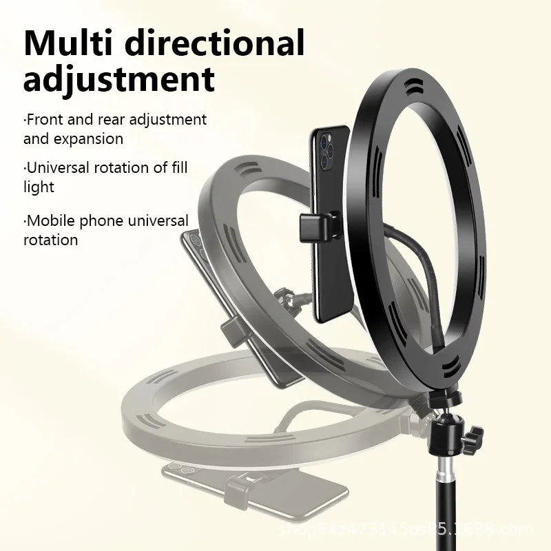 Ring Light XMSJ com Suporte de Celular – Iluminação Perfeita para Vídeos, Lives e Selfies