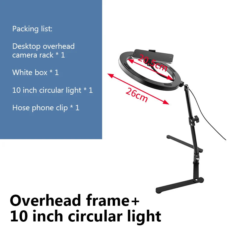 Ring Light XMSJ com Suporte de Celular – Iluminação Perfeita para Vídeos, Lives e Selfies